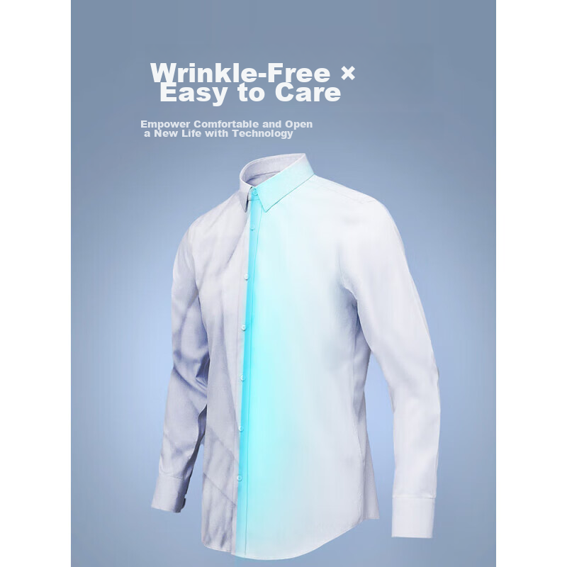 FIRS Men's DP Wrinkle-Free Long Sleeve Cotton Striped Shirt, Spring And Autumn B...