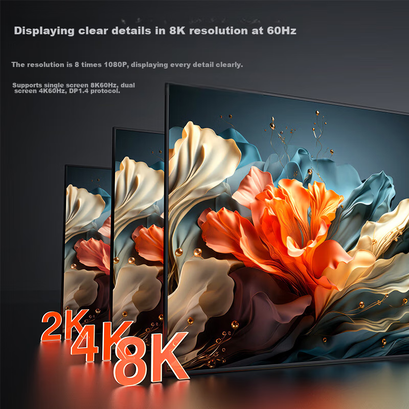 Pisen USB 4 Data Cable, Full-Function Type-C Compatible Thunderbolt 4 Video Cabl...