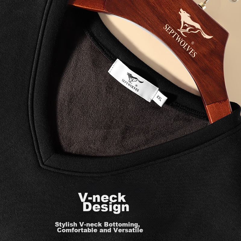 SEPTWOLVES [Ultra-Fine Fleece] Thermal Underwear for Men, Fleece-Lined, Fine And...