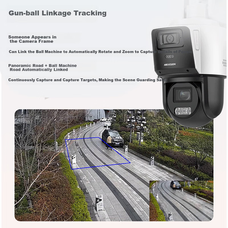 HIKVISION Outdoor 4G Surveillance Camera with 12x Zoom, Dual 4MP Full Color Nigh...