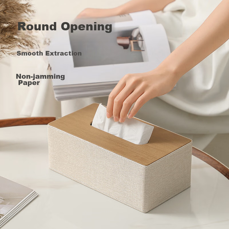 Youbili Simple Creative Tissue Box, Living Room Coffee Table Multifunctional Woo...