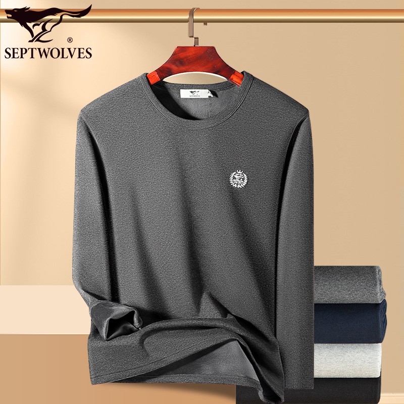 SEPTWOLVES [Ultra-Soft Fleece] Thermal Underwear for Men, Autumn And Winter, Den...