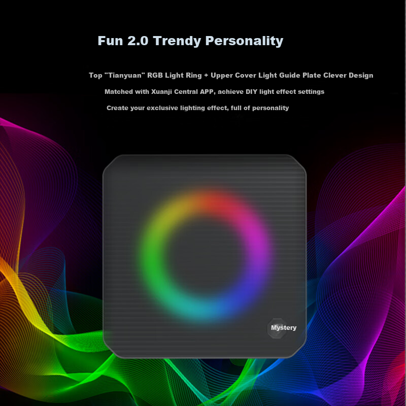 Mystical Creation Cube 80W High-Performance Office Gaming Desktop Mini PC with P...