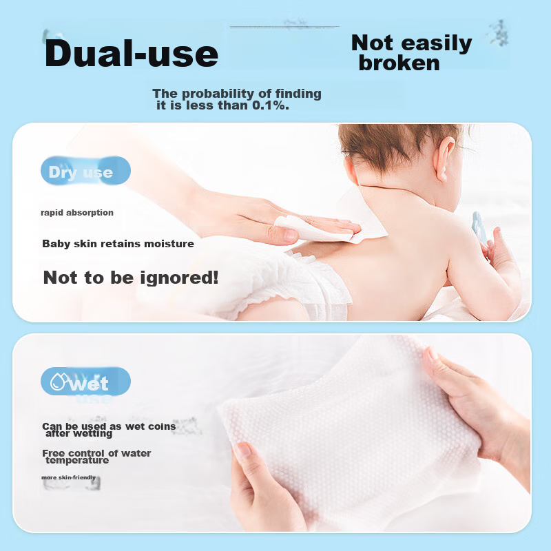 Plant-Based Facial Cleansing WipesPortable Disposable Soft Large Thick Wet And D...