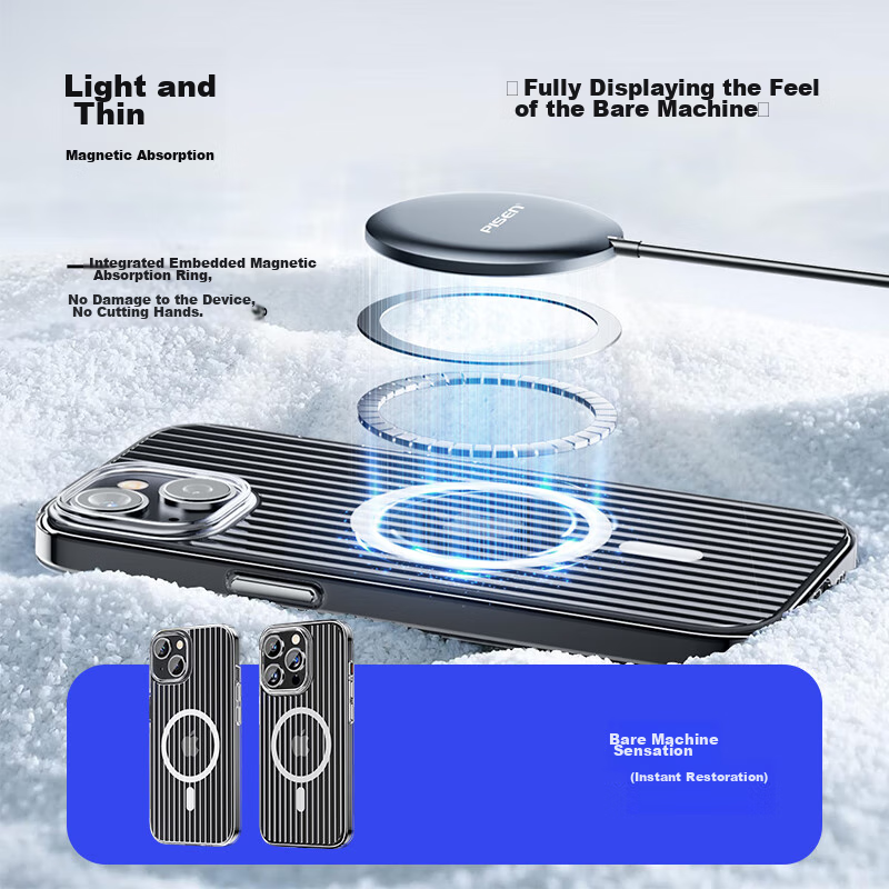 PISEN IPhone 15 Pro Max Case, MagSafe Compatible Magnetic Wireless Charging Shoc...