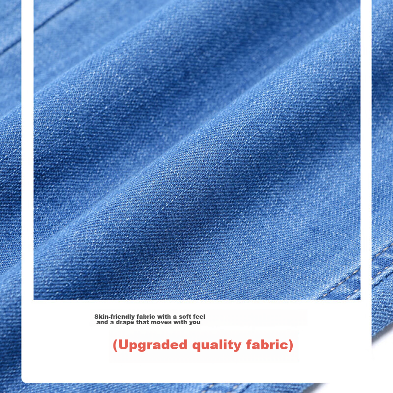 JEANSWEST Men's Jeans, 2024 Autumn Thin Ice Silk Fashion Trendy Straight Loose L...