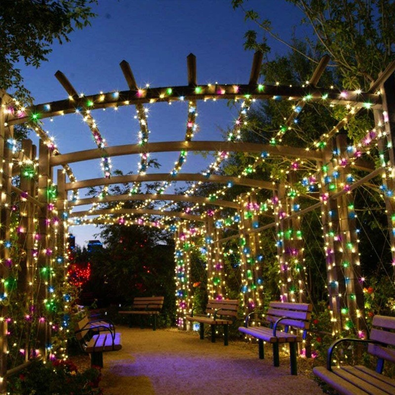 Yinglang Solar String Lights, Flashing Lights, Colorful Lights, Outdoor Garden A...