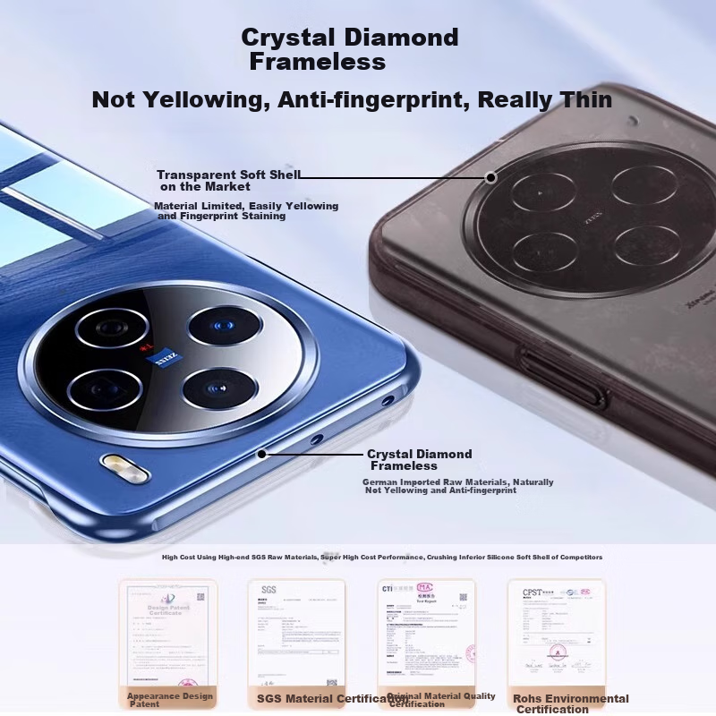 Zhiweishi [Naked Touch] Case for vivo X200pro, Ultra-thin Transparent Hard Shell...