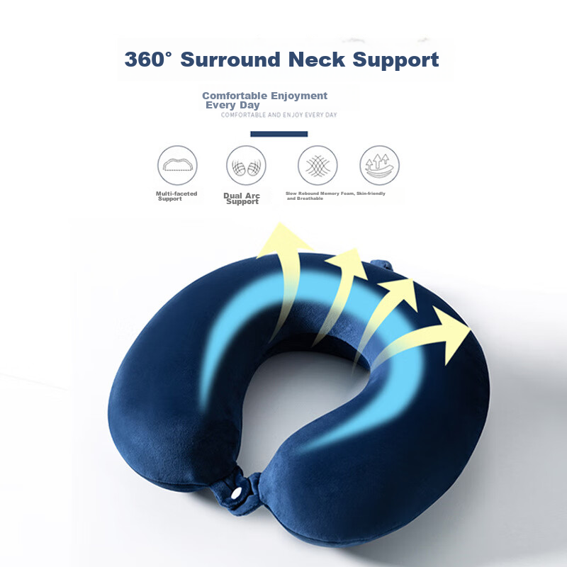 Pierre Cardin U-Shaped Pillow, Nap Pillow, Sleeping Cervical Pillow, Car And Air...