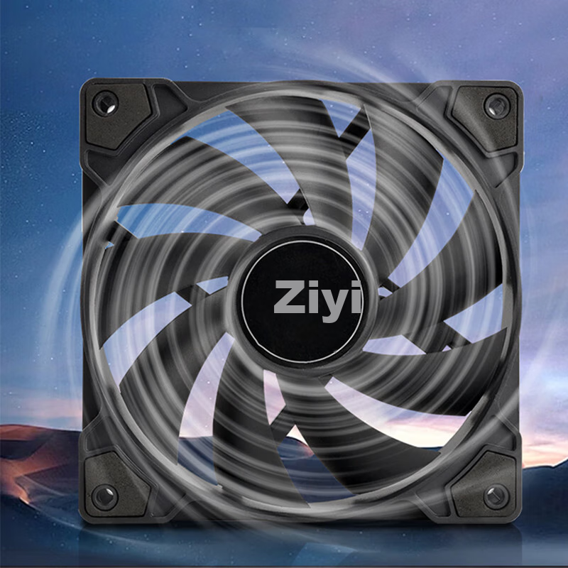 Ziyi Computer Case Fan, Non-Luminous, Noise-Reducing, 12cm Fan, 8 Blades, Anti-V...