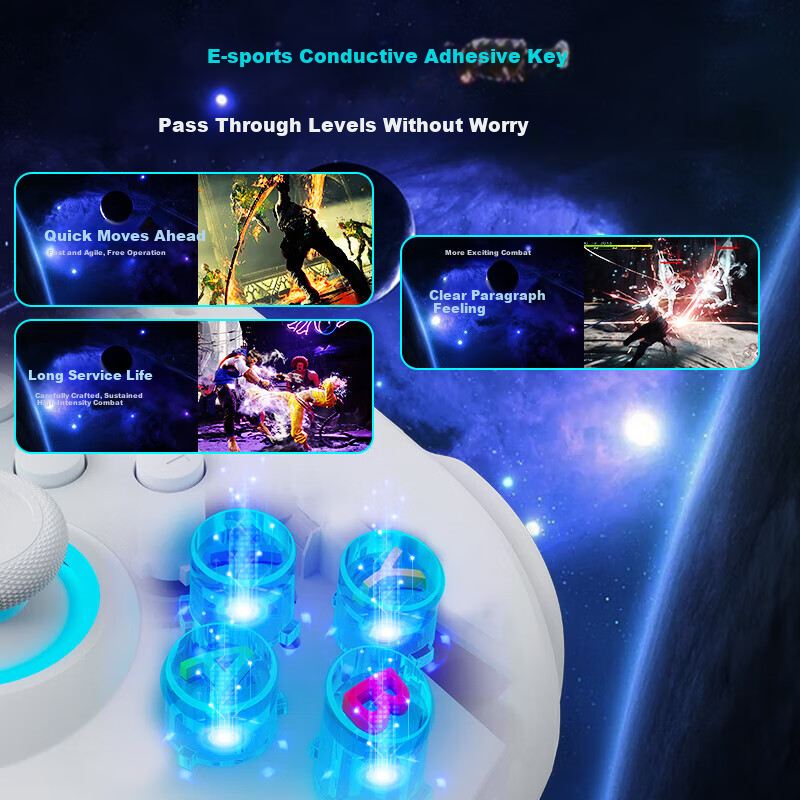 Yuyou Dawn Wireless Game Controller for Switch, PC, TV, Mobile Phone, Bluetooth...