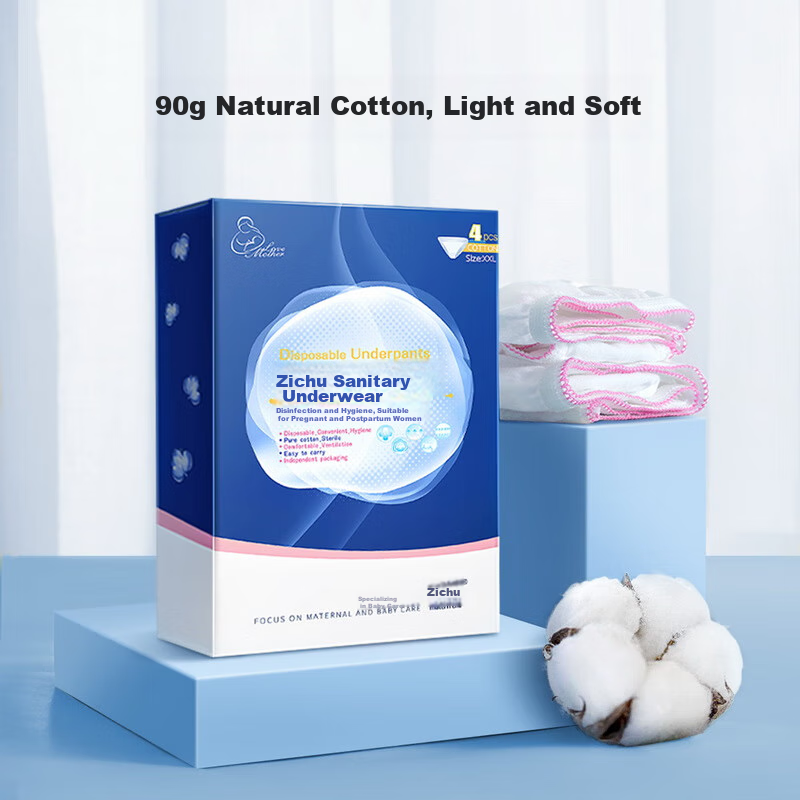 Zichu Disposable Underwear for Women, Pure Cotton, No-Wash, for Pregnant Women,...