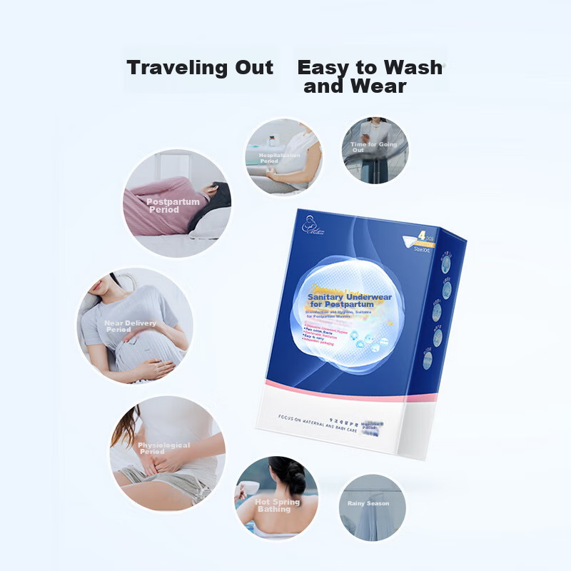 Zichu Disposable Underwear for Women, Pure Cotton, No-Wash, for Pregnant Women,...