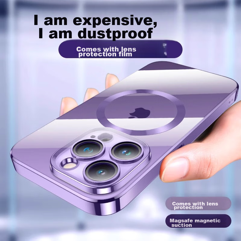 Zhiweishi IPhone 12 Case, IPhone 12 Protective Cover, Electroplated Magnetic Ant...