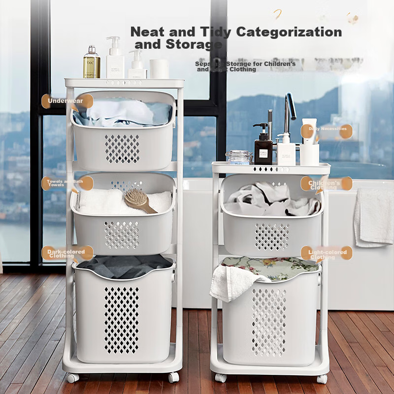 JEKO&JEKO Household Laundry Hamper, Dirty Clothes Basket, Laundry Storage Basket...