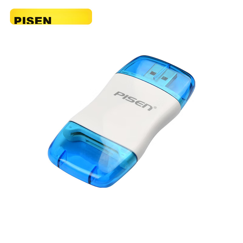 PISEN USB2.0 High-Speed Card Reader SD/TF Dual-Function Two-In Card Reader Suppo...