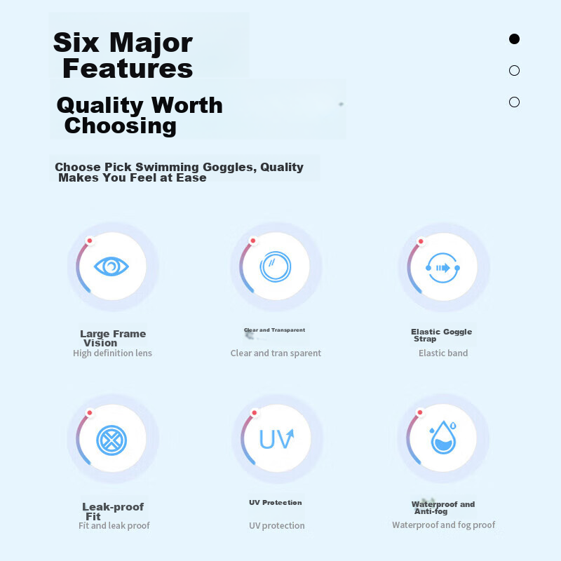 PEAK Adult Swimming Goggles for Men And Women, High-Definition Anti-Fog Waterpro...