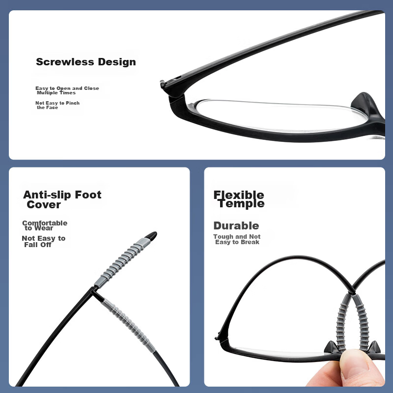 Yupintang Reading Glasses for Men And Women, Ultra-Light TR Presbyopic Glasses f...