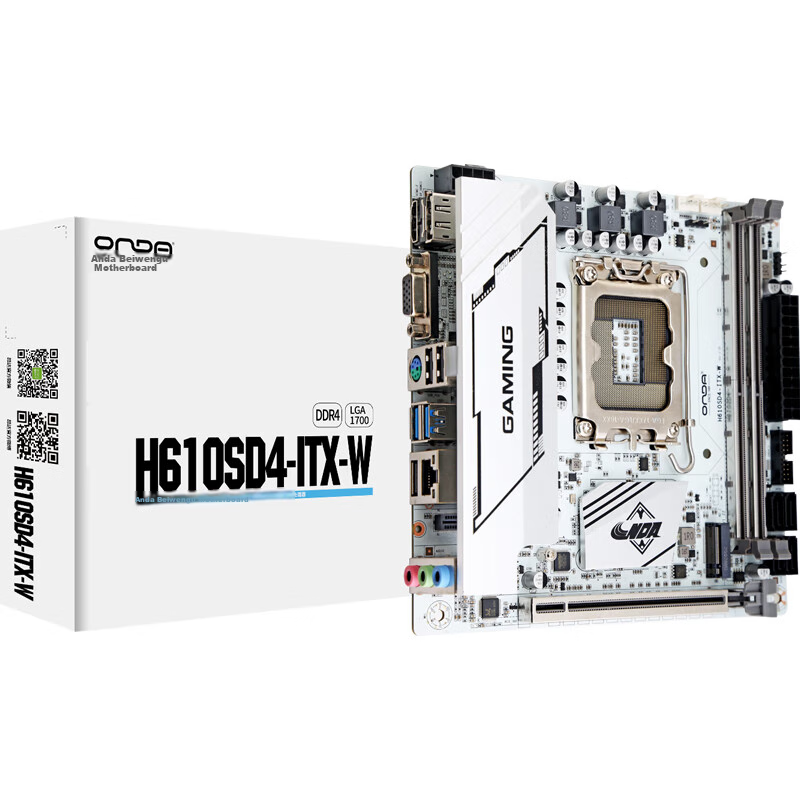ONDA (ONDA) H610SD4-ITX-W (Intel H610/LGA 1700) Support G6900/12100/13100 HTPC P...