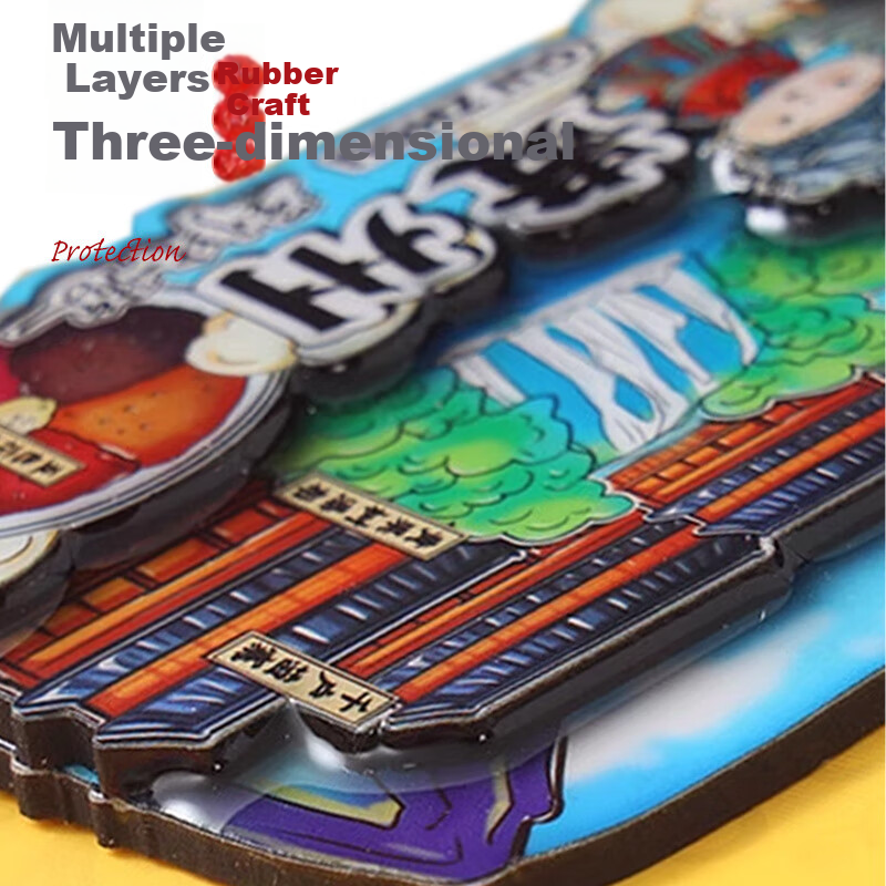 Creative Travel Gift City Check-in Cultural Magnetic Refrigerator Sticker Wooden...