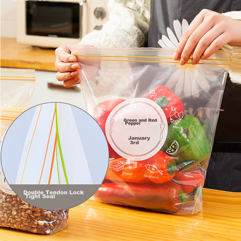 Youjia Liangpin Food Storage Bags [70-Piece Set], Refrigerator Fresh-Keeping Bag...