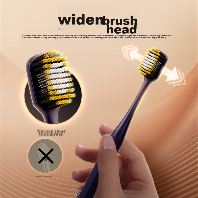Yunnan Baiyao Golden Brush Series Carbon Fiber Soft Bristle 65-Hole Wide-Head To...