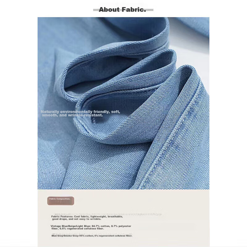 JEANSWEST Women's Jeans, Autumn Loose Wide-Leg Pants, Trendy Korean Style, Petit...