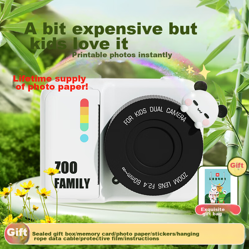 Zhihui Cartoon Instant Camera for Kids, Printable Camera, Christmas And Birthday...