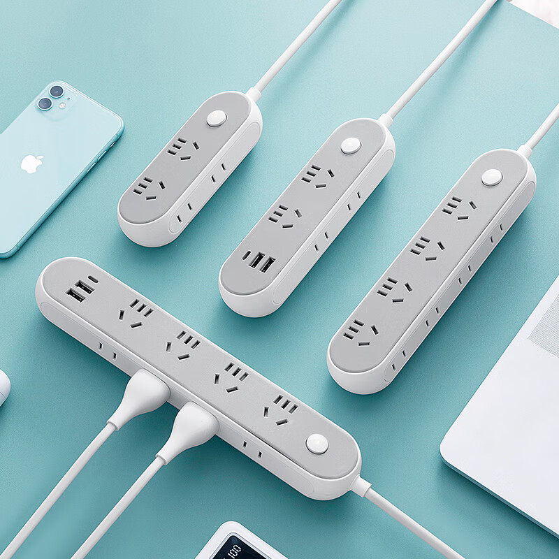 Aleleke [Ergonomic] 8-Outlet 4.8m Slanted Power Strip/Extension Cord/Power Bar/P...