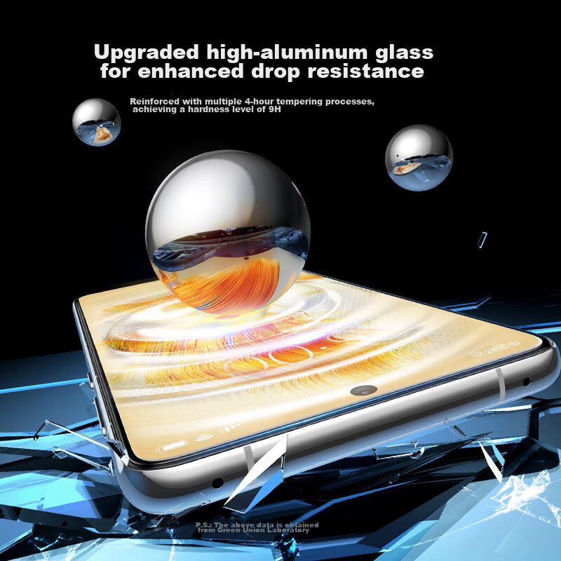 Lulian Tempered Glass Screen Protector for Huawei Mate 50, Full Coverage Anti-Fi...