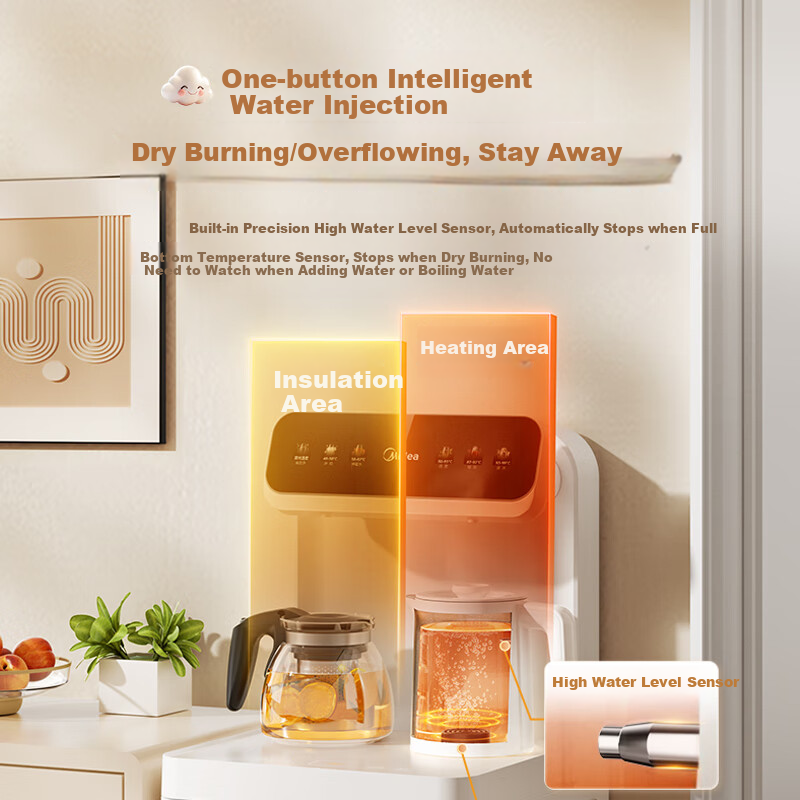 Midea Tea Bar Machine Water Dispenser Household 2025 New Tea Bar Cabinet Multi-f...