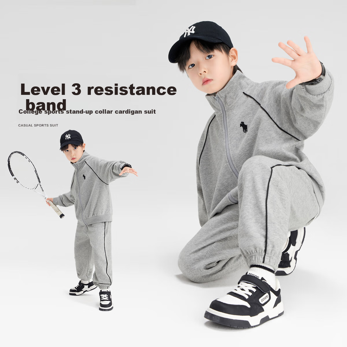 Zuoxi Boys' Spring Outfit Set, 2025 Spring And Autumn New Style, Children's Prep...