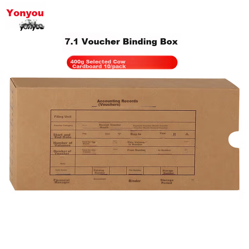 Yongyou 7.1 Voucher Binding Box, 10 Pieces/pack, 400g Imported Thick Kraft Paper...
