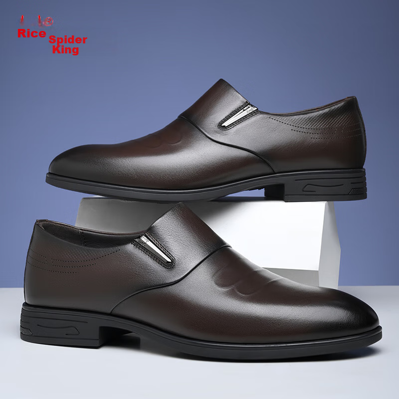 Spider King Men's Shoes, Spring And Autumn Men's Business Leather Shoes, Soft Le...