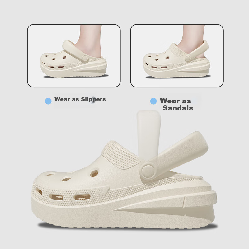 Utune Women's Platform Hole Shoes with Increased Height and Comfortable Feeling...