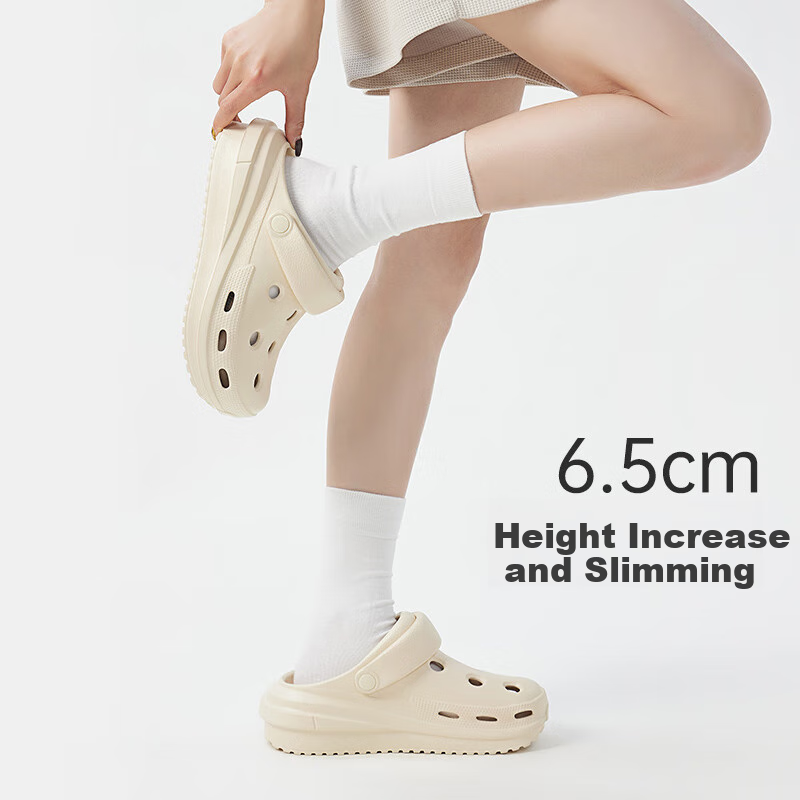 Utune Women's Platform Hole Shoes with Increased Height, Summer Outdoor Office B...