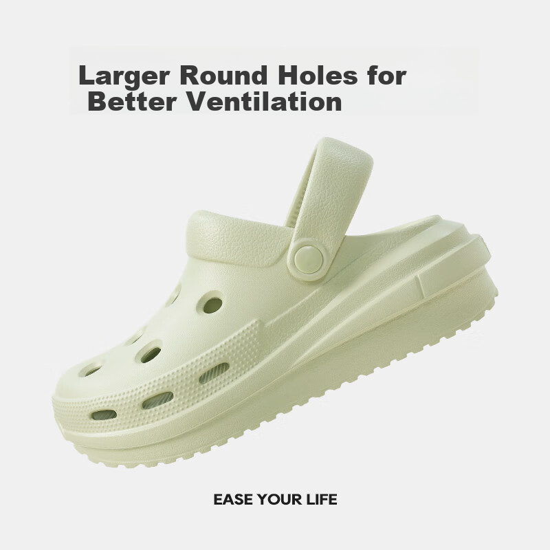 Utune Women's Platform Hole Shoes with Increased Height, Summer Outdoor Office B...