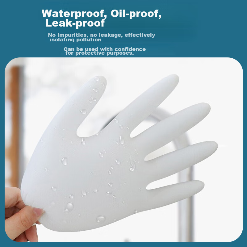 INTCO Disposable Gloves, White Nitrile, Thickened, Durable, for Catering, White...