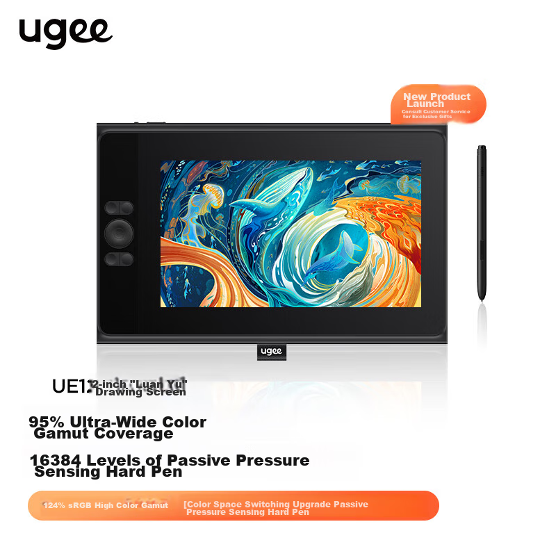 UGEE 16K Pressure-Sensitive Digital Display, Drawing Tablet, Computer Graphics S...