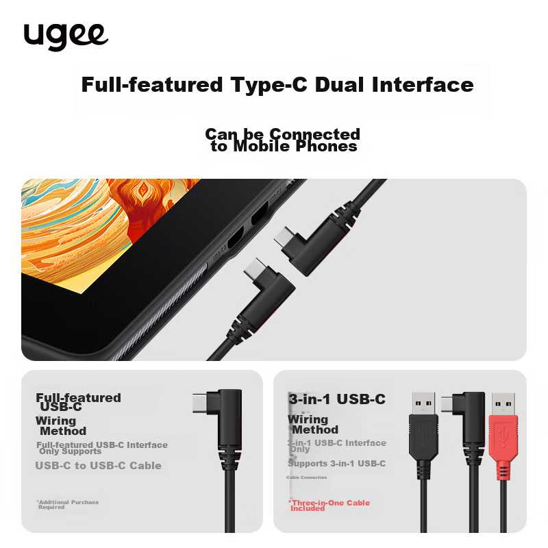 UGEE 16K Pressure-Sensitive Digital Display, Drawing Tablet, Computer Graphics S...
