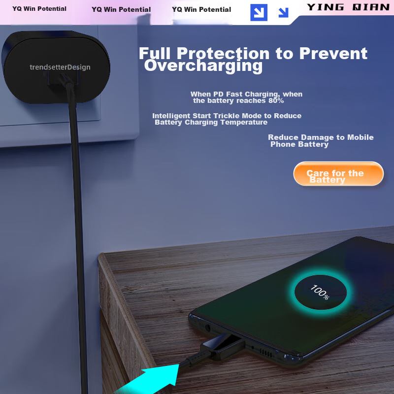 WinQian Compatible Samsung Data Cable, Charging Cable, Type-C Double-Ended 2 Met...