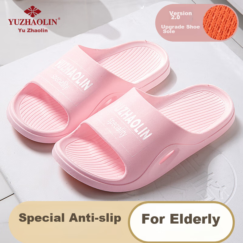 YUZHAOLIN Maternity And Elderly Non-Slip Slippers for Women, Summer Bathroom Sho...