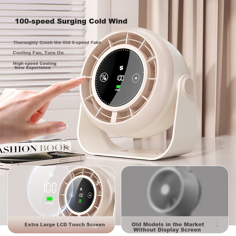 SUOYING Smart App Control Desktop Fan USB Dormitory Office Electric Fan Wind Tre...