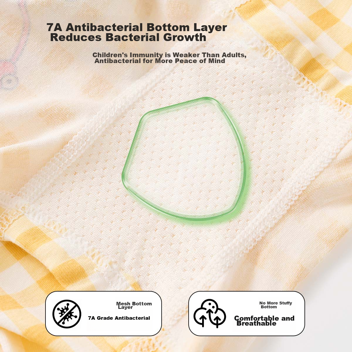 YUZHAOLIN Girls' Underwear Children's Four-corner Shorts Mid-to-Large Children's...