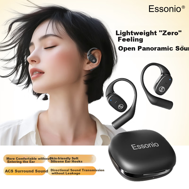 ESSONIO Italian Brand CD Quality Lossless Sound Open-ear Bluetooth Earphones Tru...
