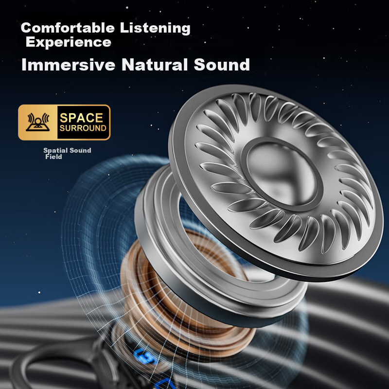 ESSONIO Italian Brand CD Quality Lossless Sound Open-ear Bluetooth Earphones Tru...