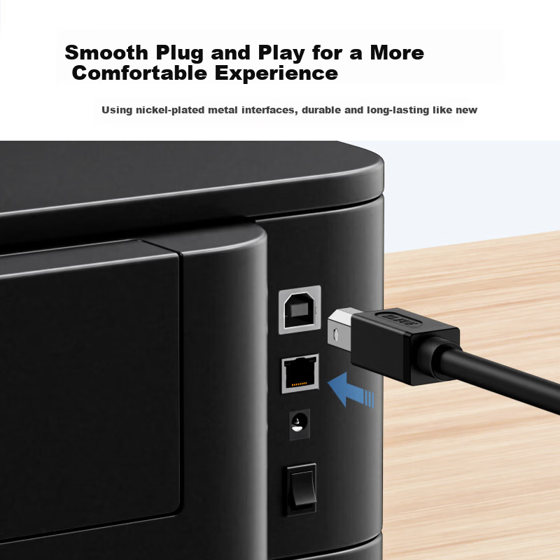 ZLEUE ZLEUE Printer Data Cable USB Square Head High Speed Printing Extension Cab...