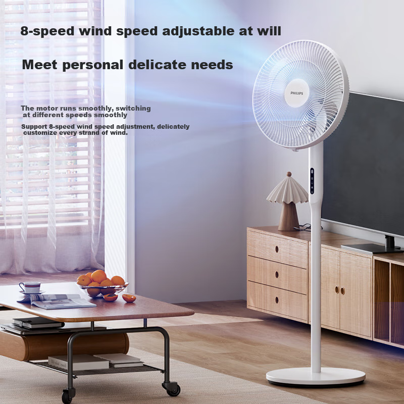 PHILIPS 16-Inch 7-Blade Quiet Floor Standing Fan for Home Use, Dual-Use Vertical...