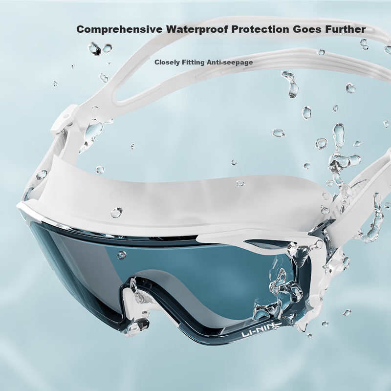 LI-NING High Definition Waterproof Anti-fog Large Frame Coated Swimming Goggles...