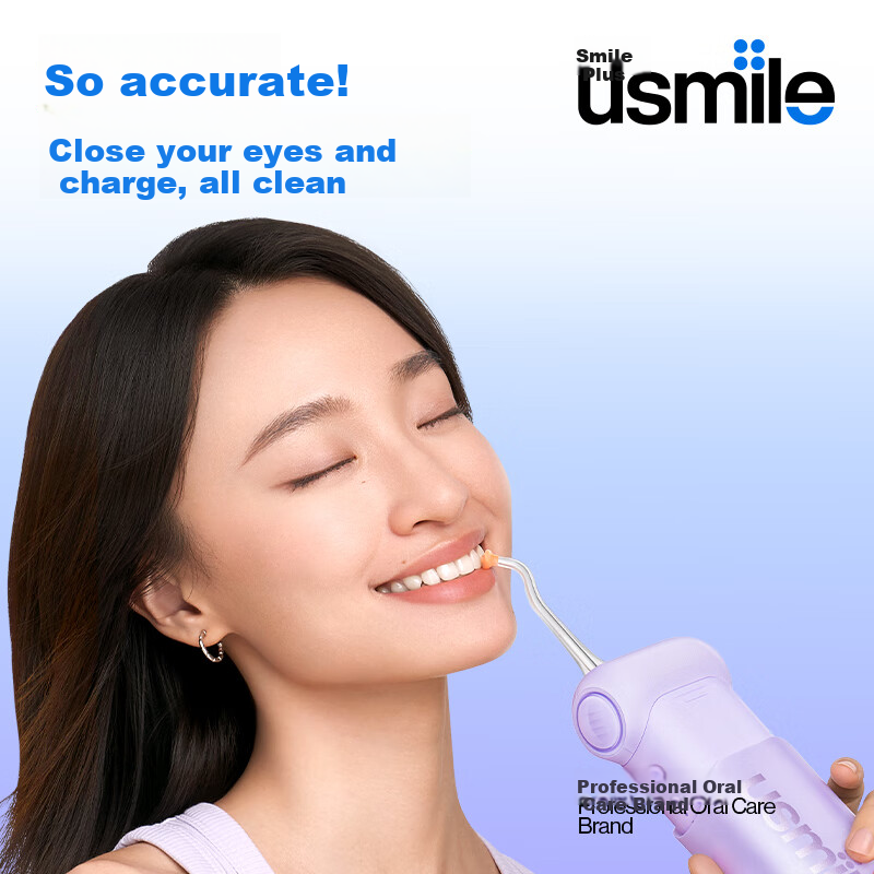Usmile Smile Plus Water Flosser Dental Irrigator Portable Expandable Water Floss...